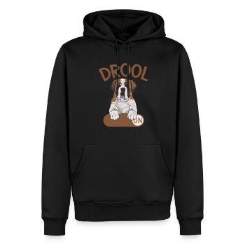 Saint-Bernard Chien Saint-Bernard - Sweat à capuche Premium bio Homme - noir - Devant - Nico (187cm)
