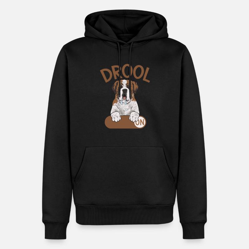 Saint-Bernard Chien Saint-Bernard - Sweat à capuche Premium bio Homme - noir