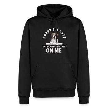 Saint-Bernard Chien Saint-Bernard - Sweat à capuche Premium bio Homme - noir - Devant - Nico (187cm)