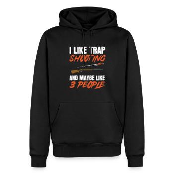 Trapschießen Skeet Tontaubenschießen - Männer Premium Bio Hoodie - Schwarz - Vorne - Nico (187cm)