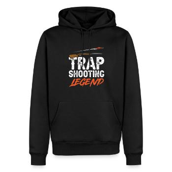 Tir au piège Tir au pigeon en argile Skeet - Sweat à capuche Premium bio Homme - noir - Devant - Nico (187cm)