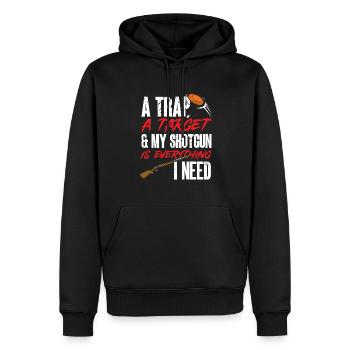 Trapschießen Skeet Tontaubenschießen - Männer Premium Bio Hoodie - Schwarz - Vorne - Nico (187cm)