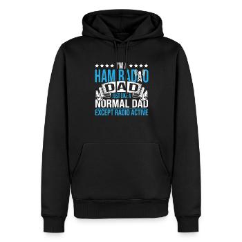 I Am A Ham Radio Dad Signal Men Amateur Radio Oper - Männer Premium Bio Hoodie - Schwarz - Vorne - Nico (187cm)