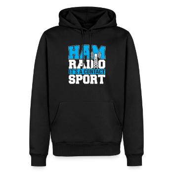 Amateur Radio Operator Ham Radio It's A Contact Sp - Männer Premium Bio Hoodie - Schwarz - Vorne - Nico (187cm)