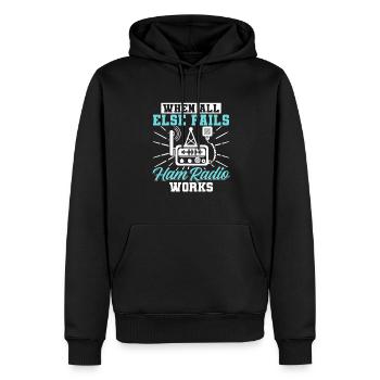 Réseau de l’opérateur lorsque tout le reste échoue Amateur Radio Wor - Sweat à capuche Premium bio Homme - noir - Devant - Nico (187cm)