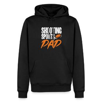 Tir au piège Tir au pigeon en argile Skeet - Sweat à capuche Premium bio Homme - noir - Devant - Nico (187cm)
