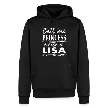 Ich heiße Lisa ich bin Lisa Mädchenname Geschenk - Männer Premium Bio Hoodie - Schwarz - Vorne - Nico (187cm)