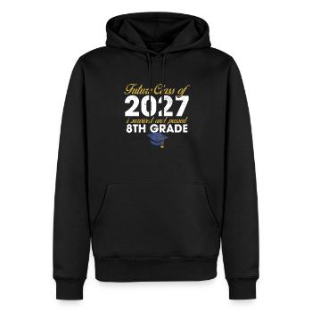 Futur Grade De 2027 Remise des diplômes de 8ème Année Dernier - Sweat à capuche Premium bio Homme - noir - Devant - Nico (187cm)