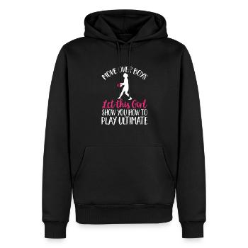 Disque de lancer de frisbee ultime - Sweat à capuche Premium bio Homme - noir - Devant - Nico (187cm)