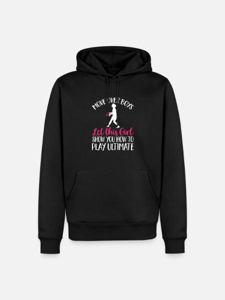 Ultimate Frisbee Throwing Disc - Men’s Premium Organic Hoodie - black