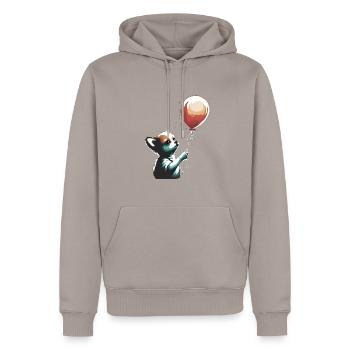 Chihuahua | Balloon | Cute Dog | Chiwawa | Funny - Männer Premium Bio Hoodie - Taupe - Vorne - Nico (187cm)