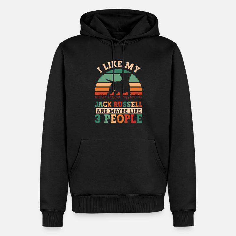 Jack Russell Terrier - Männer Premium Bio Hoodie - Schwarz
