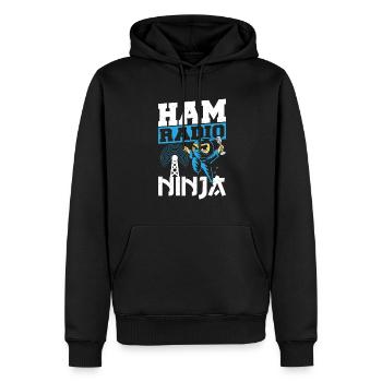 Radio Expert Antenna Signal Frequency Ham Radio Ni - Männer Premium Bio Hoodie - Schwarz - Vorne - Nico (187cm)