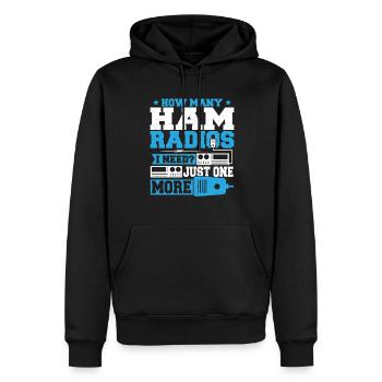 How Many Ham Radios I Need Frequency Radio Lover - Men’s Premium Organic Hoodie - black - Front - Nico (187cm)