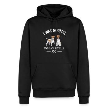 Jack Russell Terrier - Männer Premium Bio Hoodie - Schwarz - Vorne - Nico (187cm)
