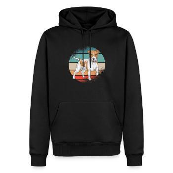 Jack Russell Terrier - Männer Premium Bio Hoodie - Schwarz - Vorne - Nico (187cm)