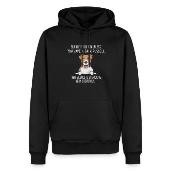 Jack Russell Terrier - Männer Premium Bio Hoodie - Schwarz - Vorne - Nico (187cm)