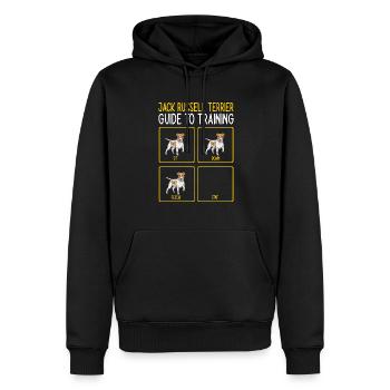 Jack Russell Terrier - Männer Premium Bio Hoodie - Schwarz - Vorne - Nico (187cm)