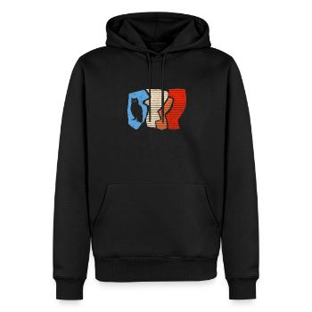 Silhouette Retro Birds Of Prey Vintage Owl Enthusi - Männer Premium Bio Hoodie - Schwarz - Vorne - Nico (187cm)