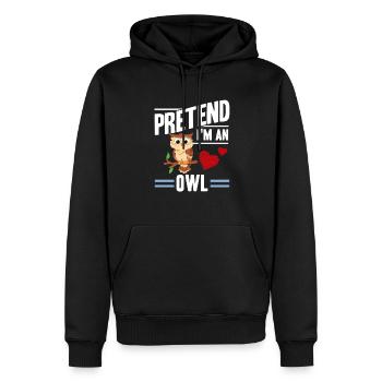 Birds Of Prey Nocturnal Pretend I'm An Owl Ornitho - Männer Premium Bio Hoodie - Schwarz - Vorne - Nico (187cm)