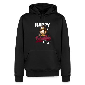 Happy Valentines Day Birds Of Prey Ornithologist O - Männer Premium Bio Hoodie - Schwarz - Vorne - Nico (187cm)