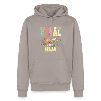 Quelqu’un Hija sauvage fille espagnole sauvage - Sweat à capuche Premium bio Homme - taupe - Devant - Nico (187cm)