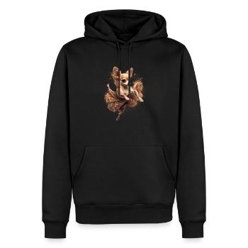 Chihuahua | Ballerina | Ballet | Dance | Dancing | - Männer Premium Bio Hoodie - Schwarz - Vorne - Nico (187cm)