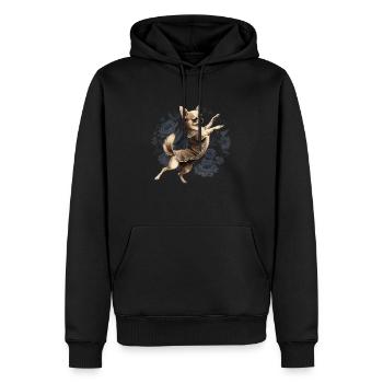 Chihuahua | Ballerina | Ballet | Dance | Dancing | - Männer Premium Bio Hoodie - Schwarz - Vorne - Nico (187cm)