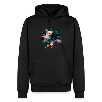 Chihuahua | Ballerina | Ballet | Dance | Dancing | - Männer Premium Bio Hoodie - Schwarz - Vorne - Nico (187cm)