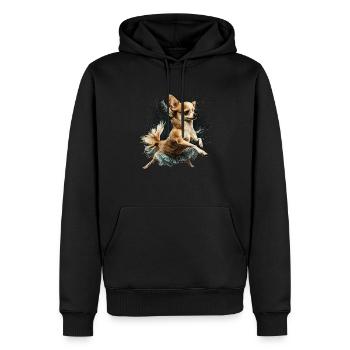 Chihuahua | Ballerina | Ballet | Dance | Dancing | - Männer Premium Bio Hoodie - Schwarz - Vorne - Nico (187cm)