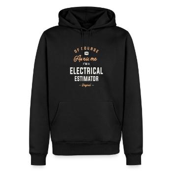 Electrical Estimator - Awesomeness Defined - Men’s Premium Organic Hoodie - black - Front - Nico (187cm)