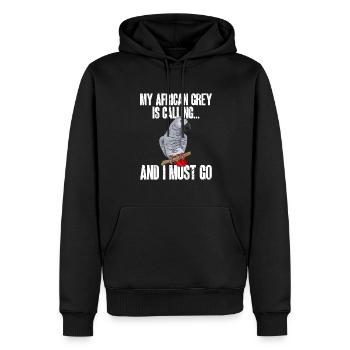 Graupapagei African Grey Parrot Papagei - Männer Premium Bio Hoodie - Schwarz - Vorne - Nico (187cm)