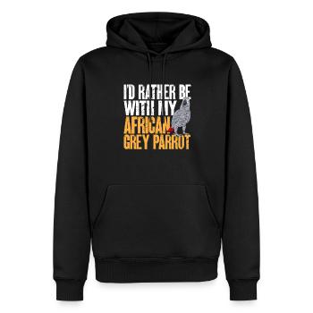 Graupapagei Perroquet gris d’Afrique Papagei - Sweat à capuche Premium bio Homme - noir - Devant - Nico (187cm)