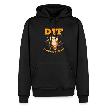Down To Fiesta Funny Owl Lover Ornithologist Noctu - Männer Premium Bio Hoodie - Schwarz - Vorne - Nico (187cm)