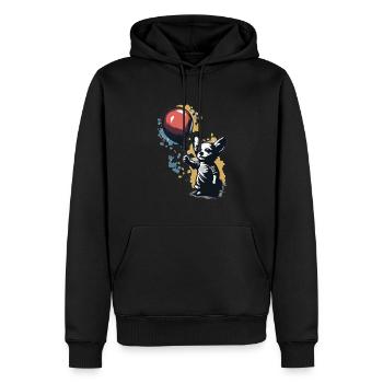 Chihuahua | Ballon | Niedlicher Hund | Welpe | - Männer Premium Bio Hoodie - Schwarz - Vorne - Nico (187cm)
