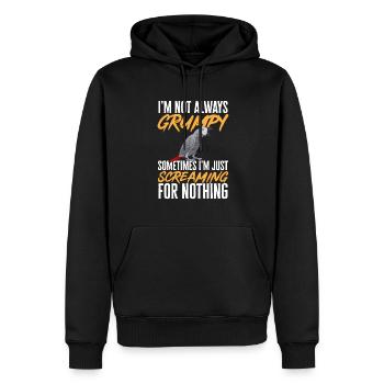 Graupapagei Perroquet gris d’Afrique Papagei - Sweat à capuche Premium bio Homme - noir - Devant - Nico (187cm)