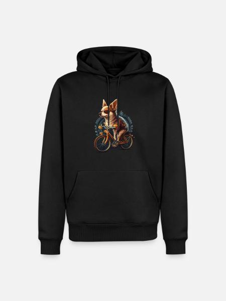 Chihuahua | Bike | Bicycle | Dog | Cycling | - Men’s Premium Organic Hoodie - black