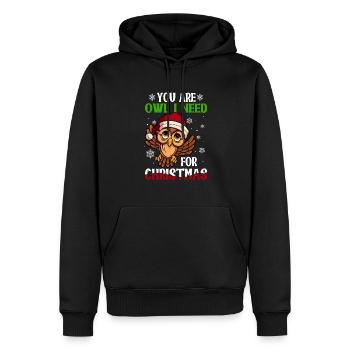 Ornithologist You Are Owl I Need For Christmas - Men’s Premium Organic Hoodie - black - Front - Nico (187cm)