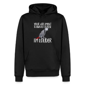 Graupapagei African Grey Parrot Papagei - Männer Premium Bio Hoodie - Schwarz - Vorne - Nico (187cm)