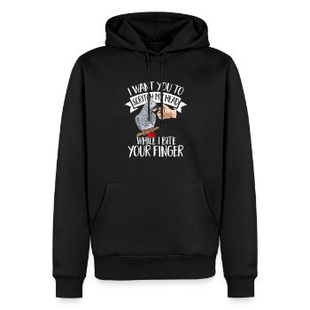 Graupapagei African Grey Parrot Papagei - Männer Premium Bio Hoodie - Schwarz - Vorne - Nico (187cm)