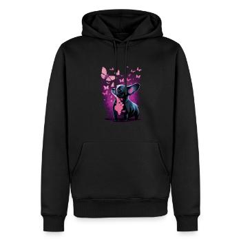 Chihuahua Dog Butterfly 10 - Männer Premium Bio Hoodie - Schwarz - Vorne - Nico (187cm)