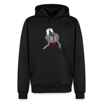 Graupapagei Perroquet gris d’Afrique Papagei - Sweat à capuche Premium bio Homme - noir - Devant - Nico (187cm)