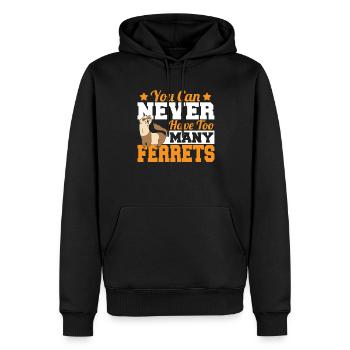 Vous ne pouvez jamais avoir trop de furets Mignon Weasel Fu - Sweat à capuche Premium bio Homme - noir - Devant - Nico (187cm)