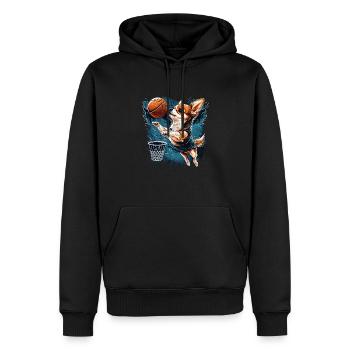 Chihuahua | Basketball Spieler | Sport Dunk | - Männer Premium Bio Hoodie - Schwarz - Vorne - Nico (187cm)