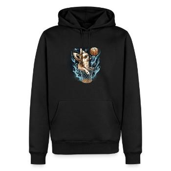 Chihuahua | Basketball Spieler | Sport Dunk | - Männer Premium Bio Hoodie - Schwarz - Vorne - Nico (187cm)