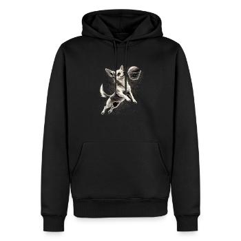 Chihuahua | Basketball Spieler | Sport Dunk | - Männer Premium Bio Hoodie - Schwarz - Vorne - Nico (187cm)