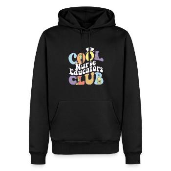 Cool Nurse Educators Club Infirmière autorisée - Sweat à capuche Premium bio Homme - noir - Devant - Nico (187cm)