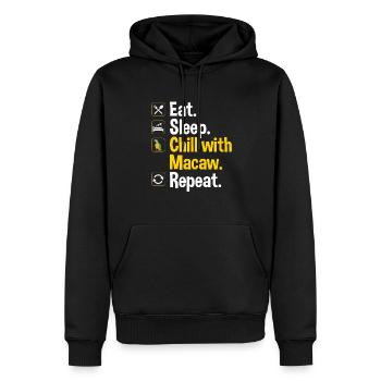 Gelbbrustara Papagei Blue And Yellow Macaw - Männer Premium Bio Hoodie - Schwarz - Vorne - Nico (187cm)