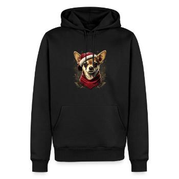 Chihuahua | Merry Christmas | X-Mas Tree | Cute - Men’s Premium Organic Hoodie - black - Front - Nico (187cm)