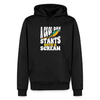 Gelbbrustara Papagei Blue And Yellow Macaw - Männer Premium Bio Hoodie - Schwarz - Vorne - Nico (187cm)
